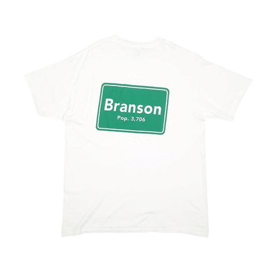 Mens White Genesis Single Stitch Vintage 90s Short Sleeve T Shirt