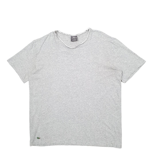 Mens Grey Lacoste Short Sleeve T Shirt