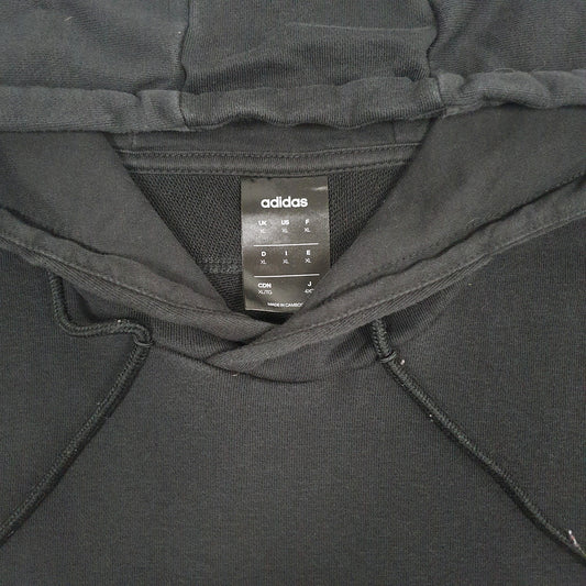 Mens Black Adidas Spellout Hoodie Jumper
