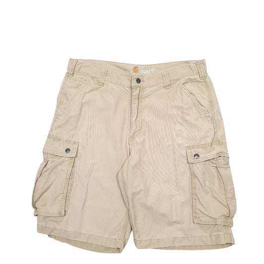 Mens Beige Carhartt Workwear Cargo Shorts