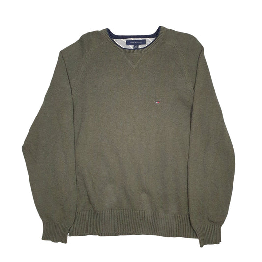 Mens Green Tommy Hilfiger Crewneck Jumper