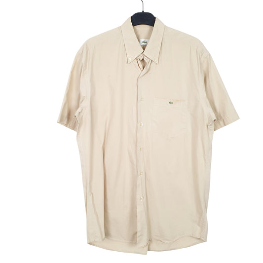 Mens Beige Lacoste Short Sleeve Shirt