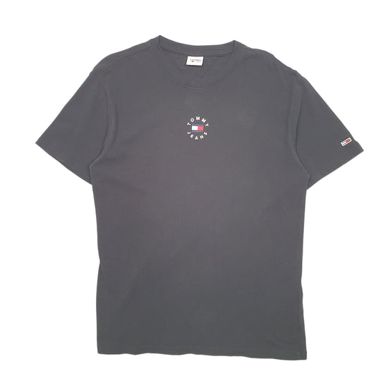 Mens Black Tommy Hilfiger Jeans Short Sleeve T Shirt
