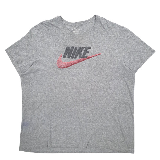 Mens Grey Nike Spellout Short Sleeve T Shirt