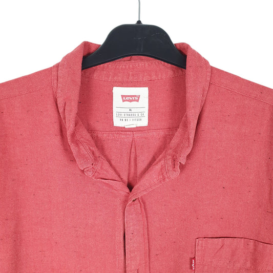 Mens Red Levis Short Sleeve Shirt