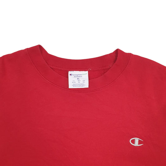 Mens Red Champion Crewneck Jumper