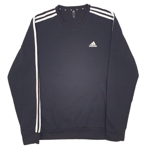 Mens Black Adidas Crewneck Jumper