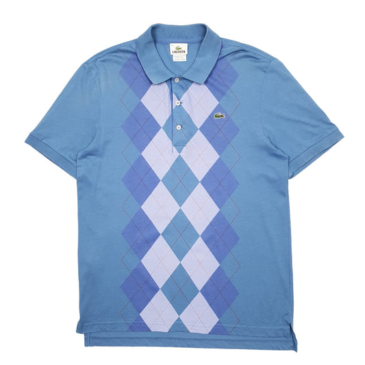 Mens Blue Lacoste Short Sleeve Polo Shirt