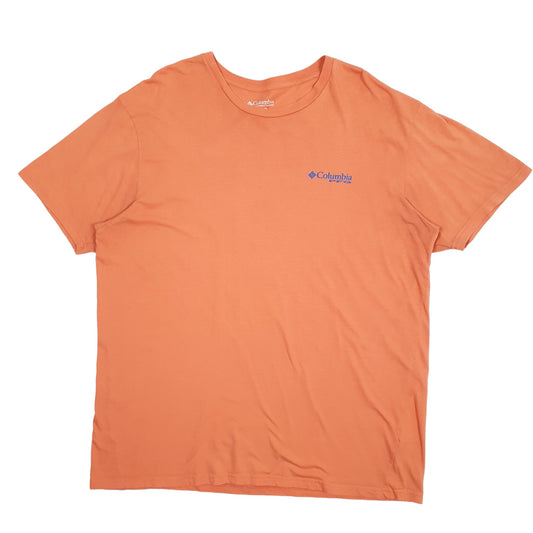 Mens Orange Columbia Sportswear PFG Fishing Short Sleeve T Shirt