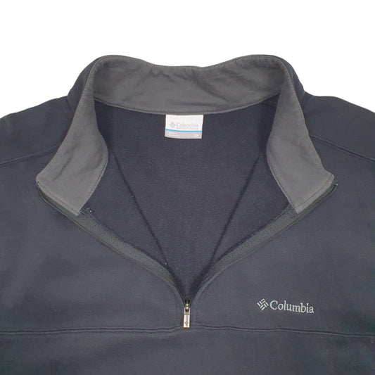 Mens Black Columbia Winter Layer Thermal Quarter Zip Jumper