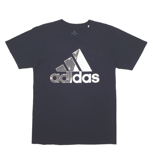 Mens Black Adidas Spellout Short Sleeve T Shirt