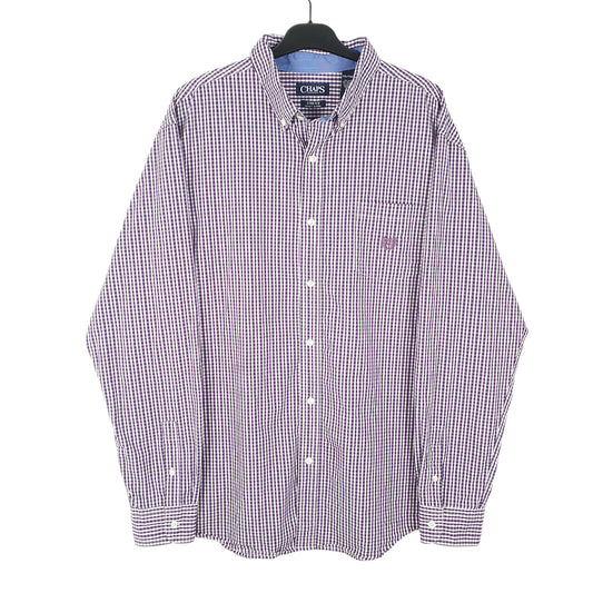 Mens Purple Chaps Stretch Long Sleeve Shirt