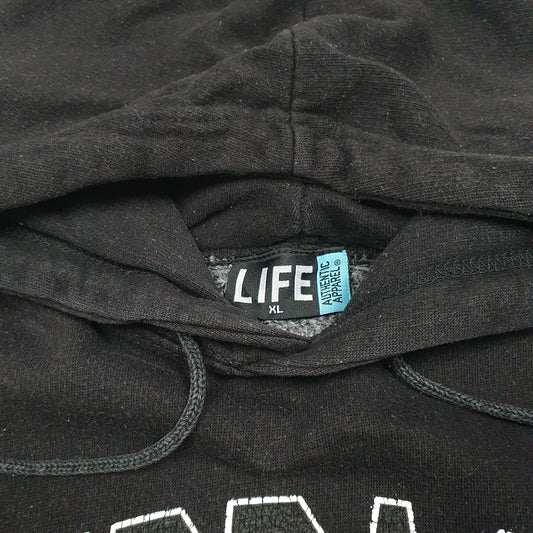 Mens Black Life Authentic Apparel Nebraska College USA Hoodie Jumper