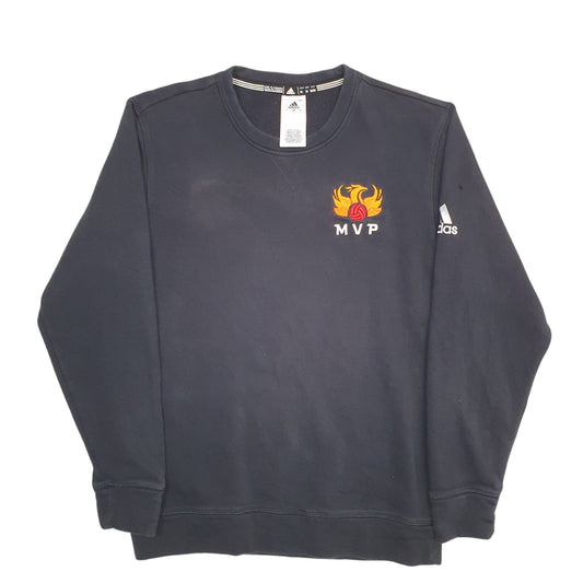 Mens Black Adidas MVP Spellout Crewneck Jumper