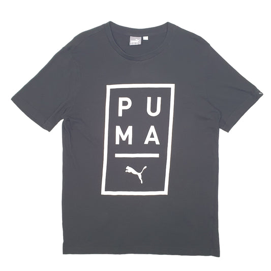 Mens Black Puma Short Sleeve T Shirt