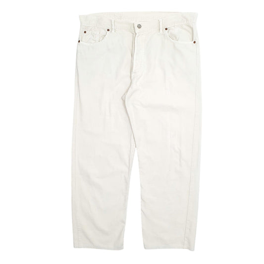 Mens Cream Levis Corduroy Trousers