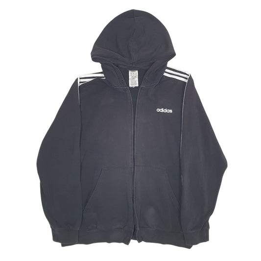 Mens Black Adidas Full Zip Jumper
