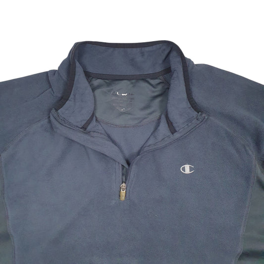 Mens Navy Champion Quarter Zip Jumper