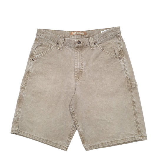 Mens Beige Lee Dungarees Carpenter Shorts