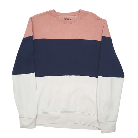 Mens White Pull & Bear Crewneck Jumper