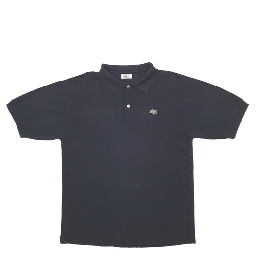 Mens Black Lacoste Short Sleeve Polo Shirt