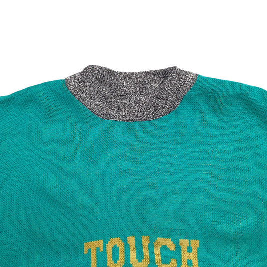 Womens Green Unbranded Touch Down Crewneck Jumper