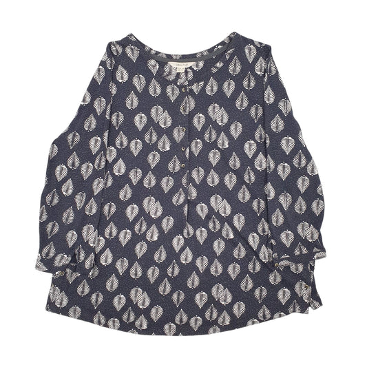 Womens Grey White stuff Blouse Long Sleeve T Shirt