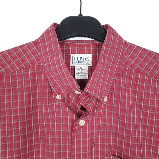 Mens Red L.L.Bean Long Sleeve Shirt