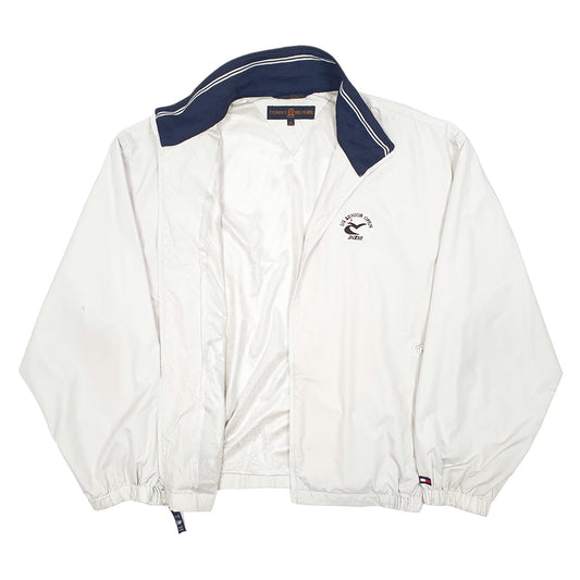 Mens Cream Tommy Hilfiger Vintage 2002 U.S Senior Open Golf Bomber Coat