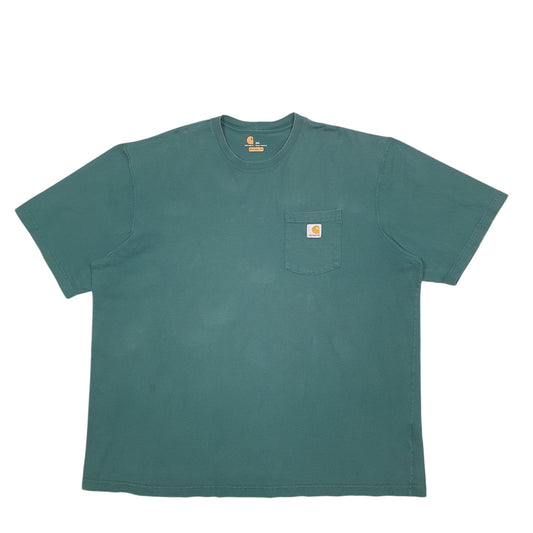Mens Green Carhartt Short Sleeve T Shirt