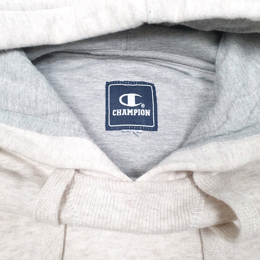 Mens Cream Champion Hoodie Jumper