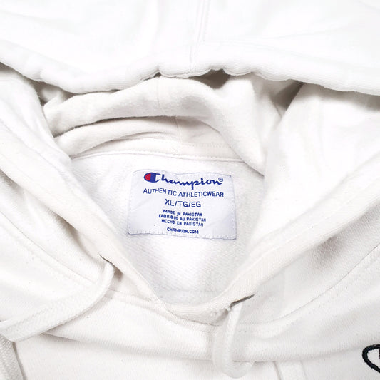 Mens White Champion Hoodie Jumper