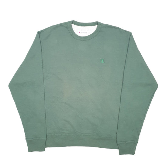 Mens Green Champion Crewneck Jumper