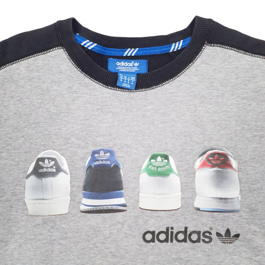 Mens Grey Adidas Crewneck Jumper