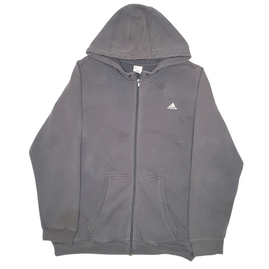 Mens Black Adidas Hoodie Full Zip Jumper