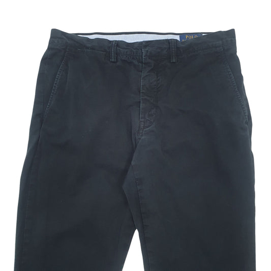 Mens Black Polo Ralph Lauren Stretch Straight Fit Chino Trousers