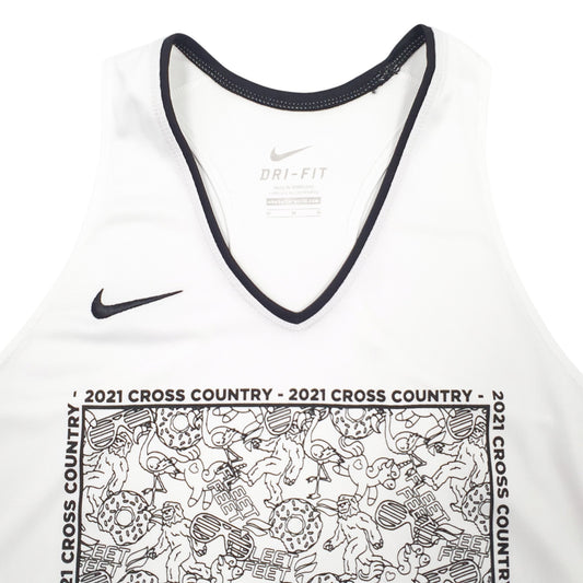 Womens White Nike Dri-Fit Cross Country Vest Jumper