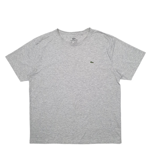 Mens Grey Lacoste Short Sleeve T Shirt