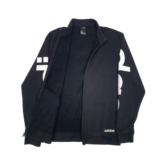 Mens Black Adidas Full Zip Jumper