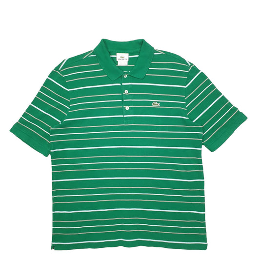 Mens Green Lacoste Short Sleeve Polo Shirt