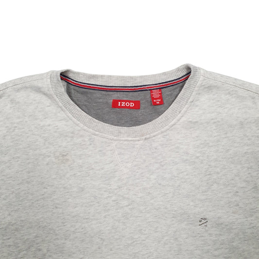 Mens Grey Izod Crewneck Jumper