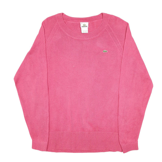 Womens Pink Lacoste Knit Crewneck Jumper
