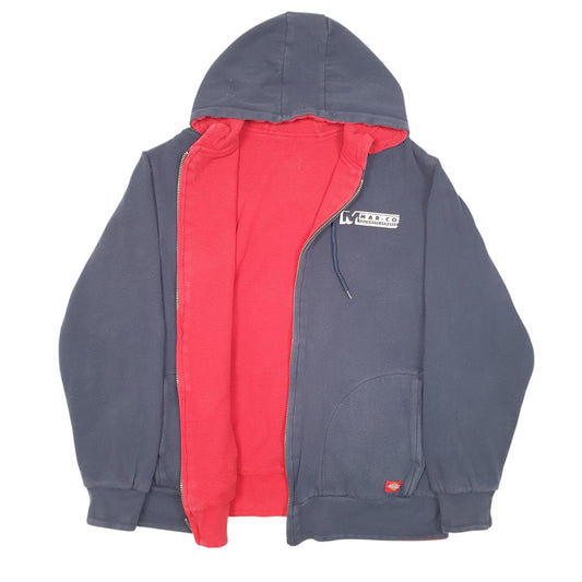 Mens Navy Dickies Hoodie Workwear Marco Equipment Waffle Lined Full Zip Jumper