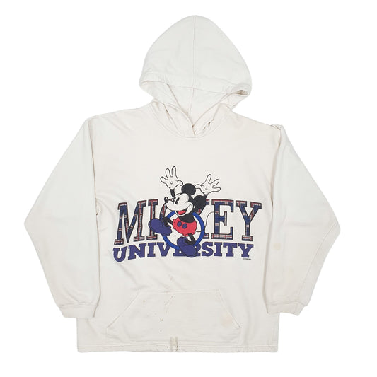 Womens White Disney Vintage 90s Hoodie Jumper