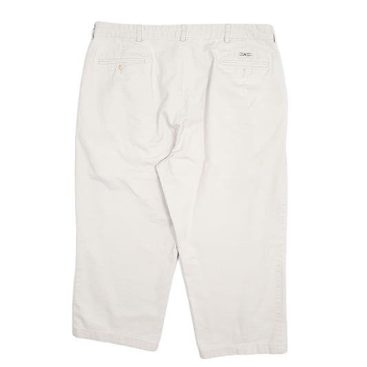 Mens Beige Polo Ralph Lauren Vintage 90s Hemmed Chino Trousers