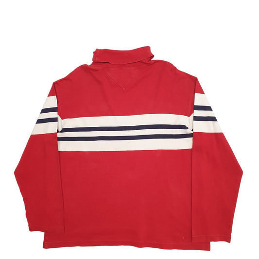 Mens Red Tommy Hilfiger Long Sleeve T Shirt