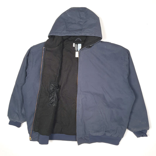 Mens Blue Alaska Bay Active Hooded Coat