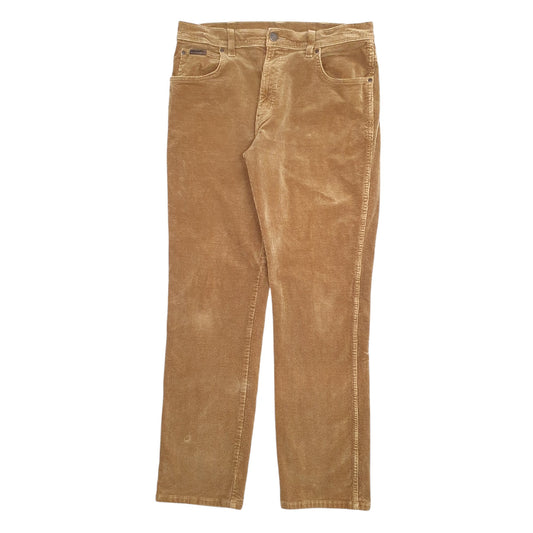 Mens Brown Wrangler Texas Corduroy Trousers