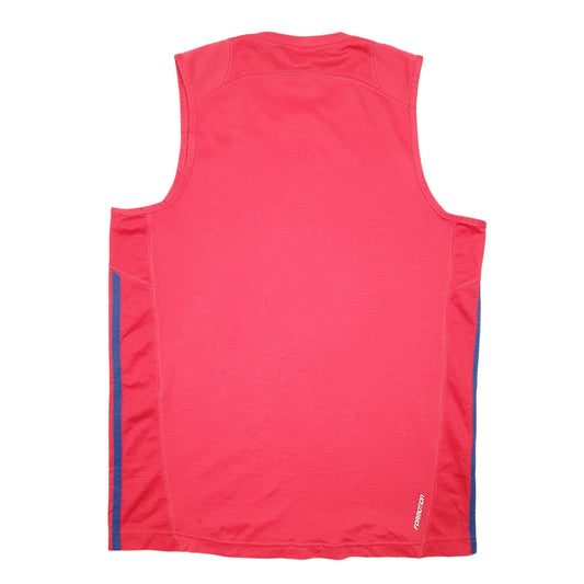 Mens Red Adidas Sleeveless Vest Active Workout Short Sleeve T Shirt