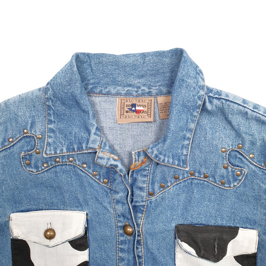 Womens Blue Dont Mess WithTexas Reworked Coat